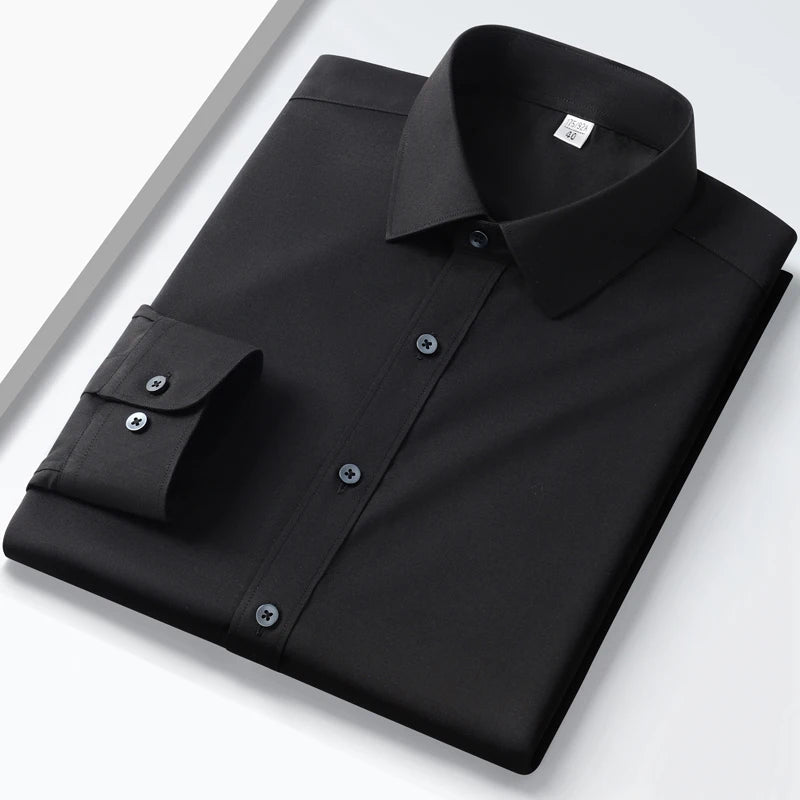 Men's Polyester Turn-Down Collar Full Sleeve Single Breasted Shirt