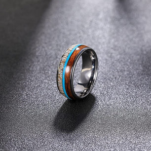 Men's Metal Tungsten Round Shaped Mixed Colors Wedding Ring