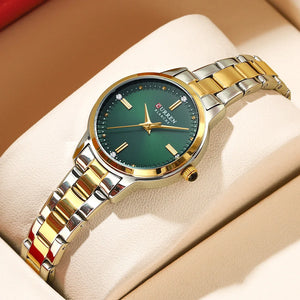 Women's Alloy Round Shaped Waterproof Luxury Elegant Wrist Watch
