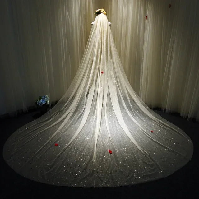 Women's Polyester Cut Edge One-Layer Cathedral Wedding Veils