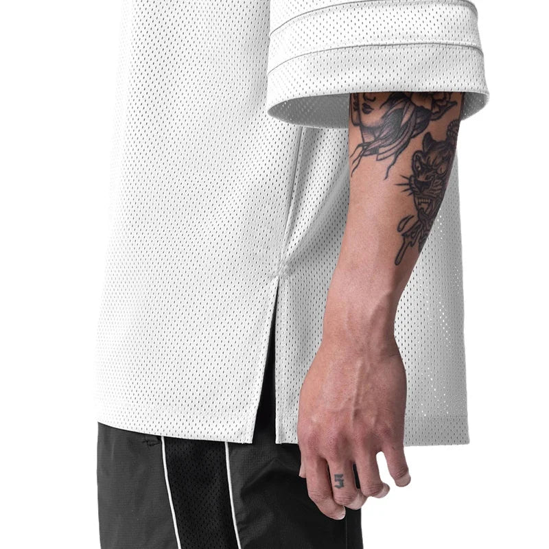 Men's Polyester Short Sleeve Pullover Closure Sportswear T-Shirt