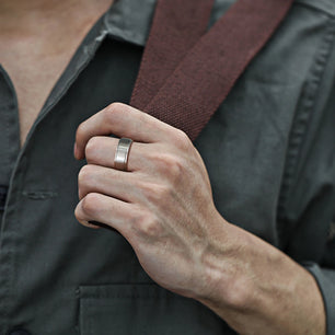Men's Metal Tungsten Geometric Shaped Trendy Wedding Rings