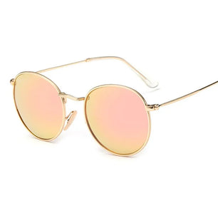 Women's Alloy Frame Polycarbonate Lens Round Shape Sunglasses