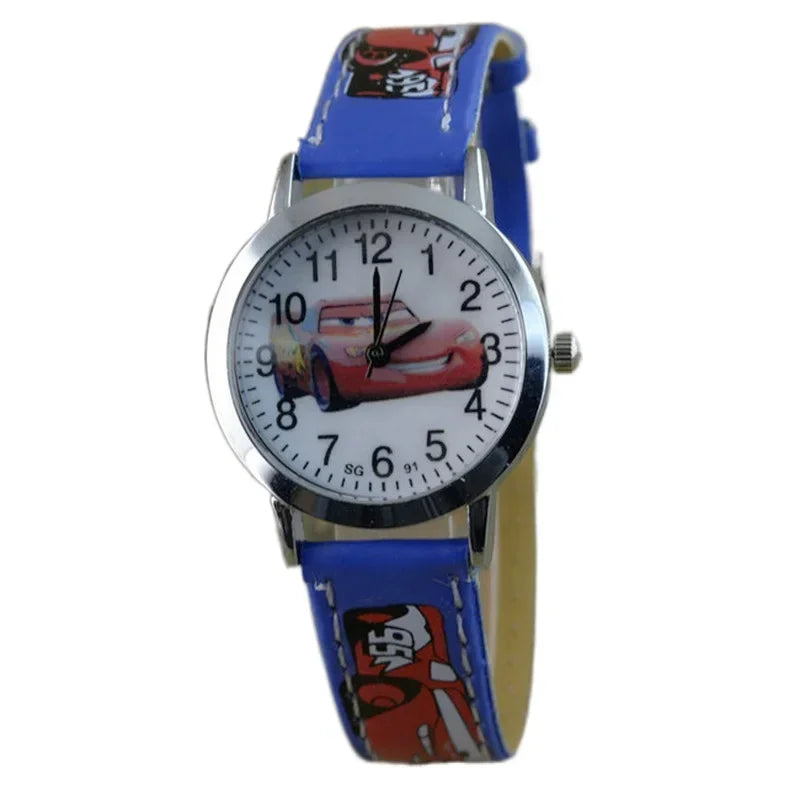 Kid's Boys Alloy Case Buckle Clasp Cartoon Pattern Wrist Watch