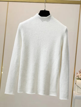 Women's Polyester Turtleneck Full Sleeve Solid Pattern Sweater