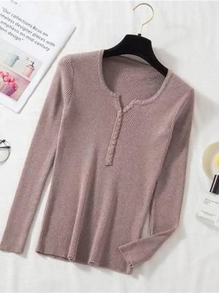 Women's Polyester V-Neck Full Sleeves Solid Pattern Sweater