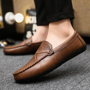 Men's PU Leather Pointed Toe Slip-On Closure Formal Wear Shoes