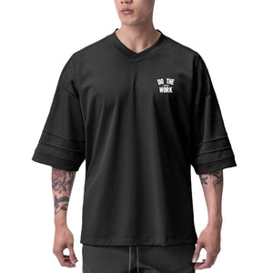 Men's Polyester Short Sleeve Pullover Closure Sportswear T-Shirt