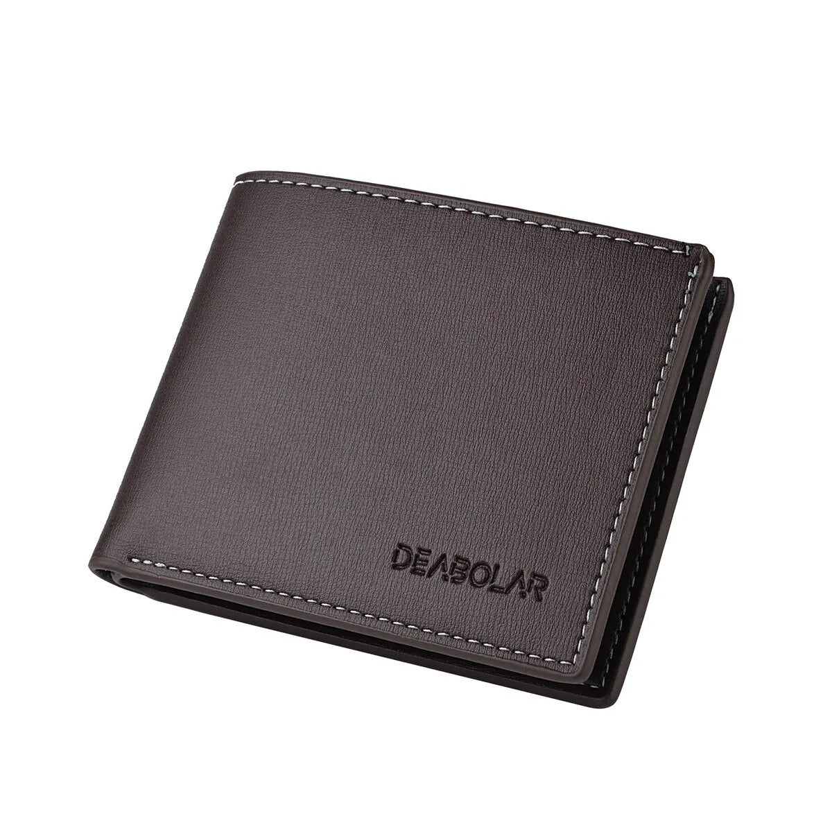 Men's PU Leather Letter Pattern Card Holder Mini Casual Wallets