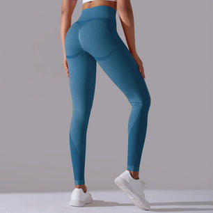 Women's Nylon Elastic Waist Closure Workout Sports Wear Leggings