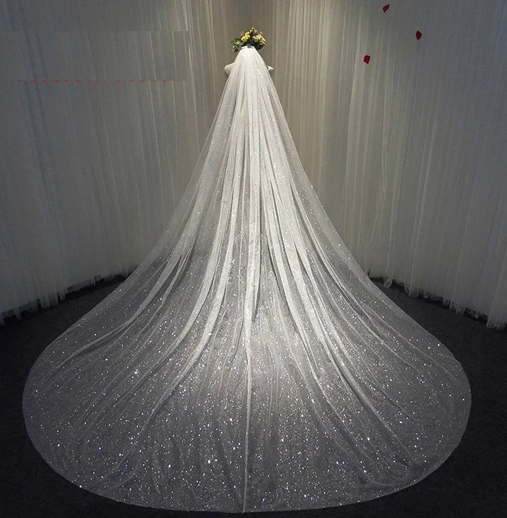 Women's Polyester Cut Edge One-Layer Cathedral Wedding Veils