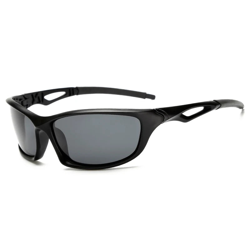 Men's Polycarbonate Frame Polarized Rectangle Shaped Sunglasses