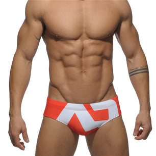 Men's Polyester Drawstring Closure Printed Boxer Swimwear Shorts