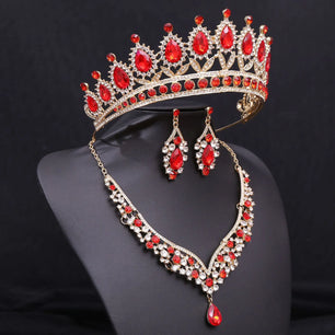 Women's Zinc Alloy Geometric Bridal Wedding Crown Jewelry Sets