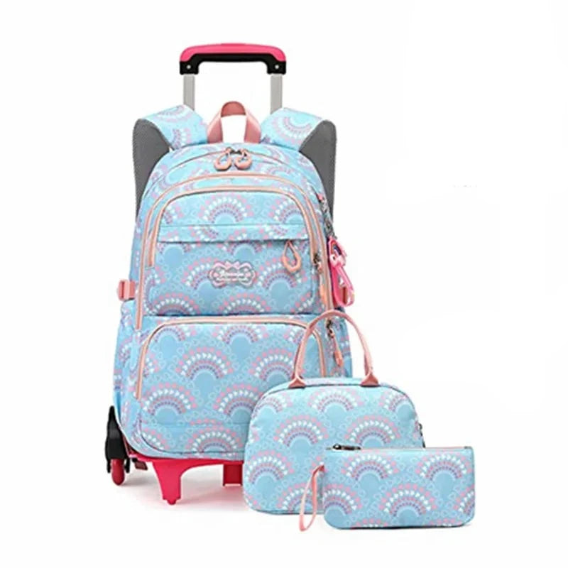 Kid's Nylon Zipper Closure Printed Waterproof School Backpack