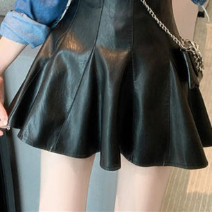 Women's Polyester High Waist Pleated Pattern Casual Wear Skirts