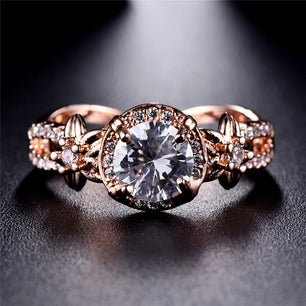 Women's Opals Geometric Shaped Prong Setting Trendy Wedding Ring