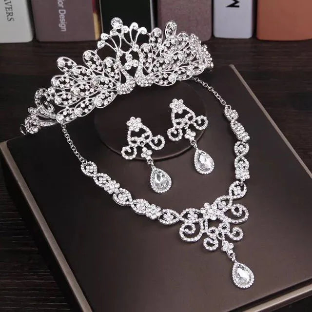 Women's Zinc Alloy Rhinestone Butterfly Bridal Crown Jewelry Sets