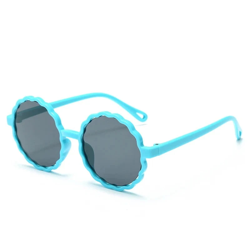 Kid's Polycarbonate Frame Lens Polarized Round Shaped Sunglasses