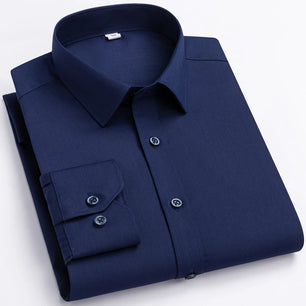 Men's Spandex Single Breasted Full Sleeve Plain Formal Shirt