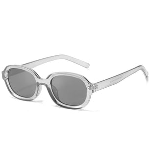 Women's Plastic Frame Acrylic Lens Oval Shaped Vintage Sunglasses