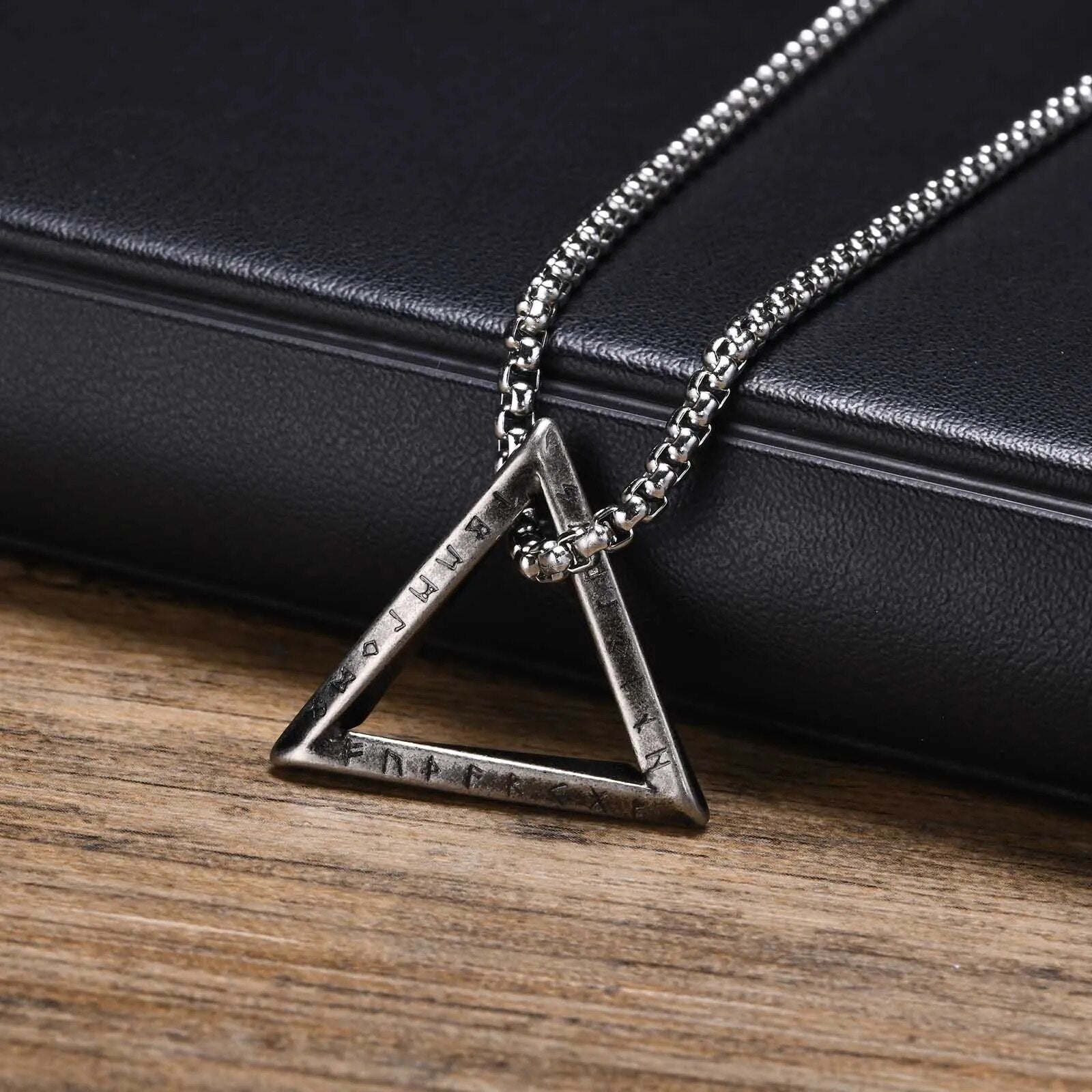 Men's Metal Stainless Steel Link Chain Geometric Pattern Necklace