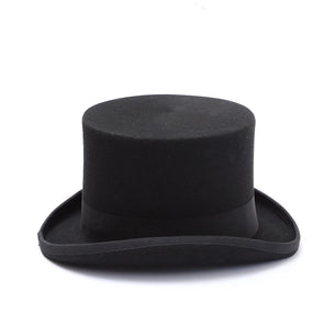 Men's Wool Solid Pattern Winter Warm Formal Wear Top Hats