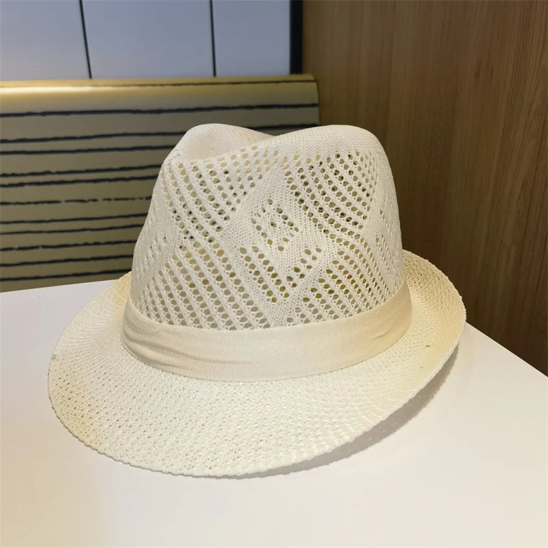 Women's Straw Solid Pattern Glamorous Sun Protection Brim Hat