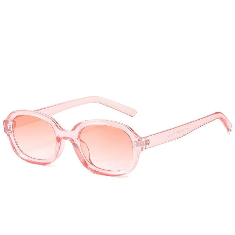 Women's Plastic Frame Acrylic Lens Oval Shaped Vintage Sunglasses