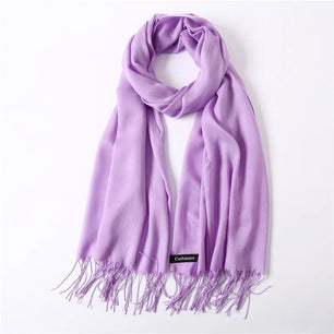 Women's Acrylic Neck Wrap Solid Pattern Trendy Elegant Scarf