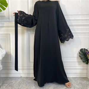 Women's Arabian Polyester Full Sleeves Embroidery Pattern Abaya