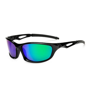 Men's Polycarbonate Frame Polarized Rectangle Shaped Sunglasses