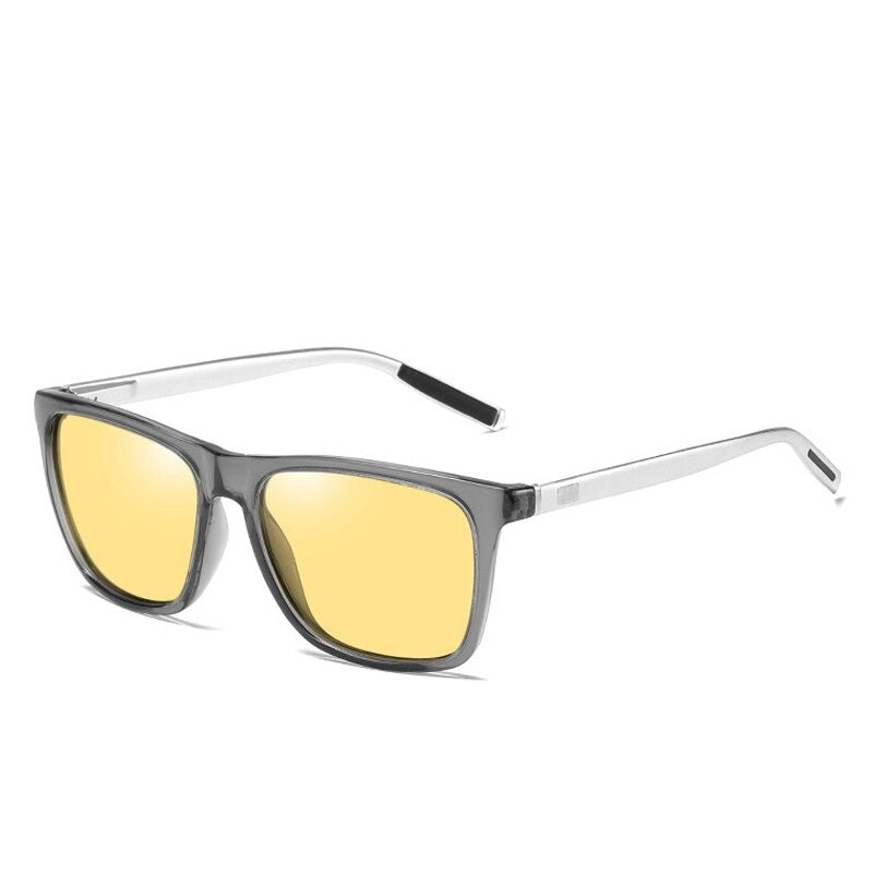 Men's Aluminum Magnesium Polarized Square Shaped Sunglasses