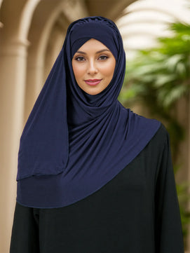 Women's Arabian Polyester Headwear Solid Pattern Casual Hijabs