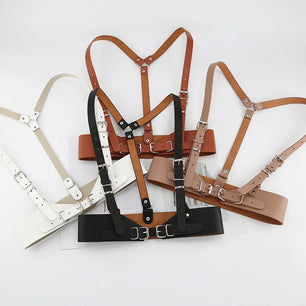 Women's PU Leather Adjustable Strap Pin Buckle Closure Solid Belts