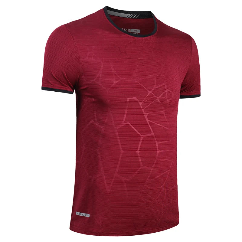 Men's Polyester Short Sleeve Pullover Closure Sportswear T-Shirt