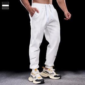 Men's Polyester Drawstring Closure Quick-Drying Gymwear Trousers