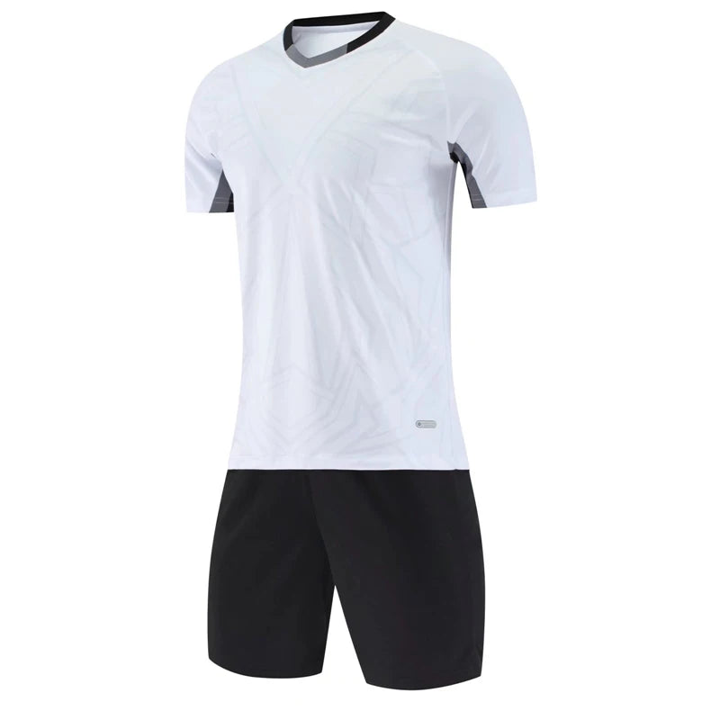 Men's Polyester Short Sleeve T-Shirt With Shorts Workout Set