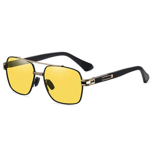 Men's Alloy Frame Polaroid Lens Square Shape Polarized Sunglasses