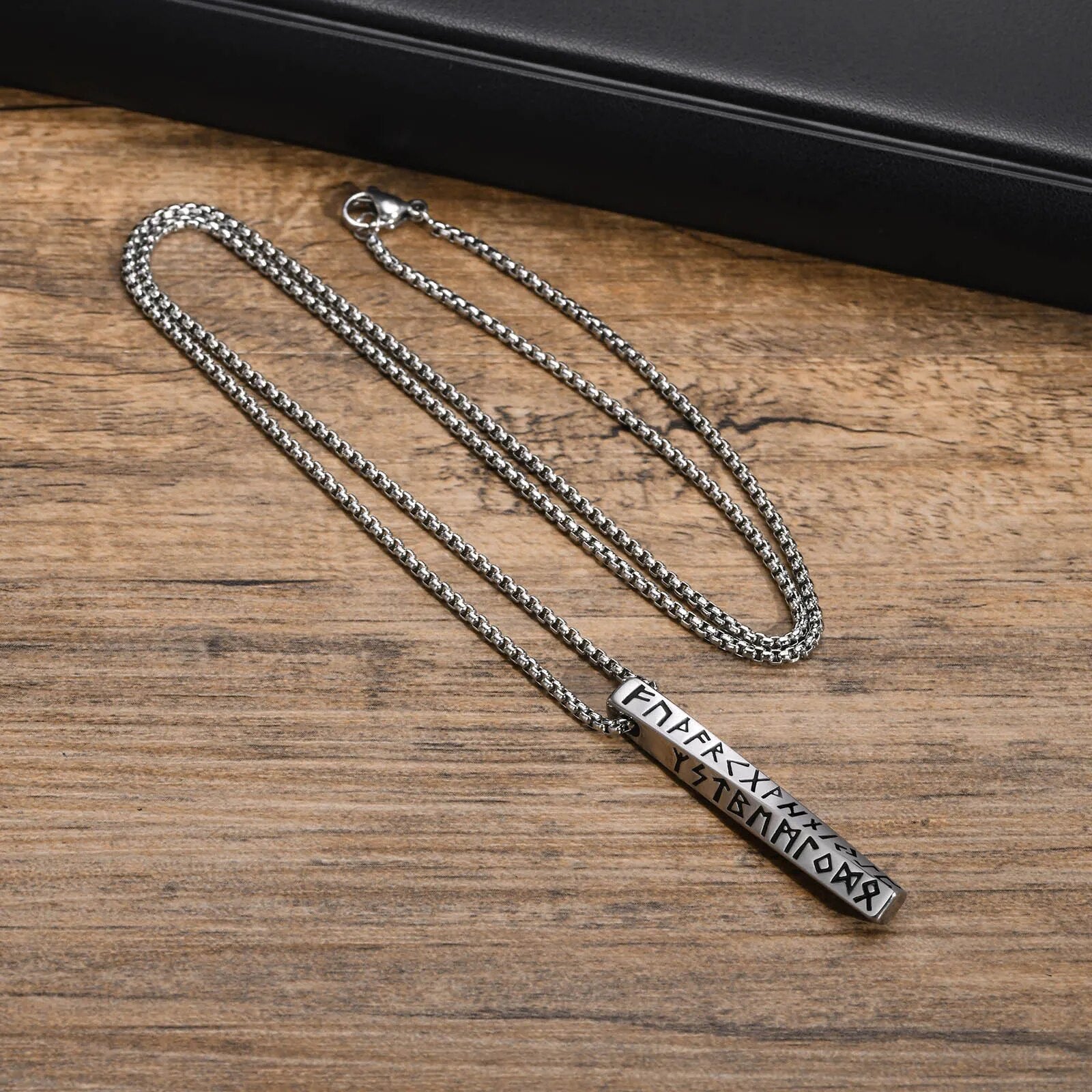 Men's Stainless Steel Link Chain Letter Pattern Elegant Necklace