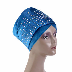 Women's Arabian Polyester Head Wrap Beaded Pattern Casual Hijabs