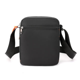 Men's Nylon Zipper Closure Letter Pattern Crossbody Shoulder Bag