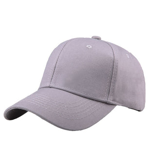 Men's Cotton Adjustable Strap Sun Protection Solid Baseball Cap