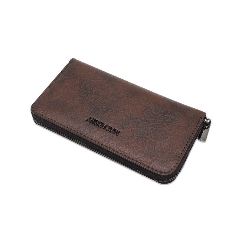 Men's PU Card Holders Plain Pattern Casual Wear Coin Wallets