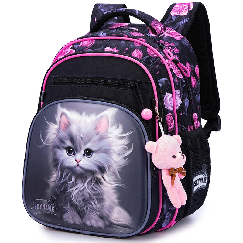 Kid's Polyester Zipper Closure Printed Trendy School Backpack