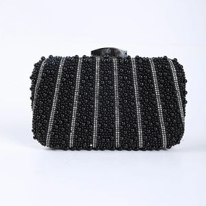 Women's Polyester Hasp Closure Rhinestone Pattern Trendy Clutch