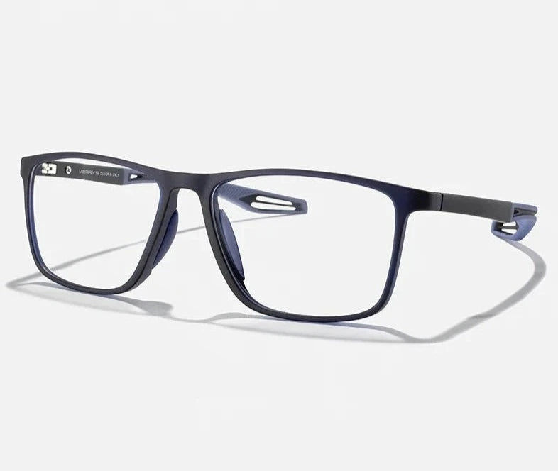 Men's Plastic Titanium Frame Full-Rim Rectangle Optical Glasses