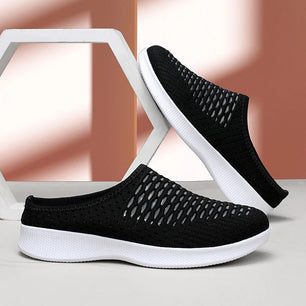 Women's Mesh Round Toe Slip-On Closure Breathable Casual Shoes