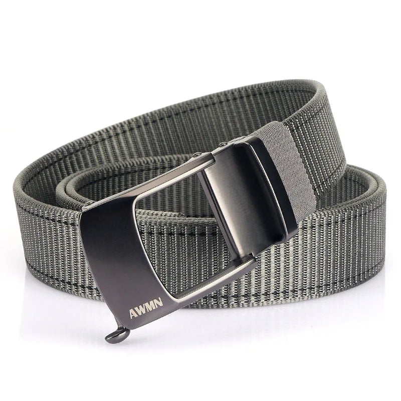 Men's Canvas Automatic Buckle Solid Pattern Casual Wear Belts