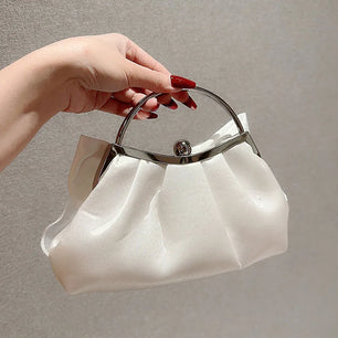 Women's Polyester Hasp Closure Solid Bridal Wedding Party Purse